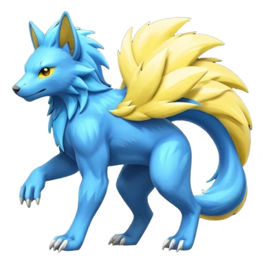 Manectric-Electrike-Fakémon-hybrid-creature (full body)  sticker