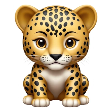 cinematic-noble-baby jaguar-portrait-emoji,-poised-and-elegant,-with-a-sleek,-muscular-build-adorned-with-striking-rosette-patterns-and-intense,-focused-eyes,-simplified-yet-sharp-and-sophisticated-features,-highly-detailed,-glowing-with-a-soft, sticker