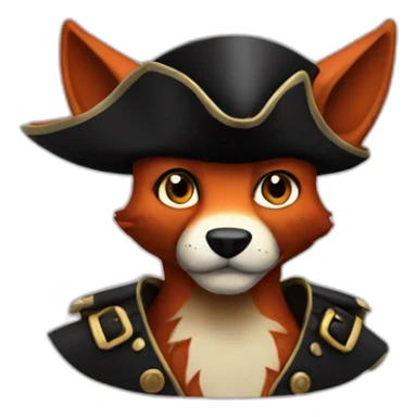 The pirate foxy  sticker