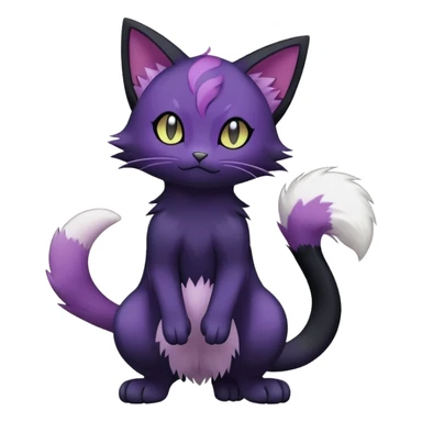 Purrloin-Delcatty-Pokémon-Fakémon-hybrid-creature (full body) sticker
