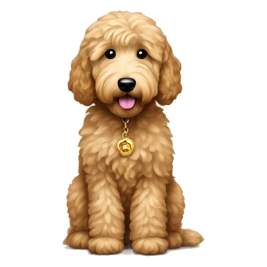 2 Goldendoodle roux avec décors de Noel  sticker