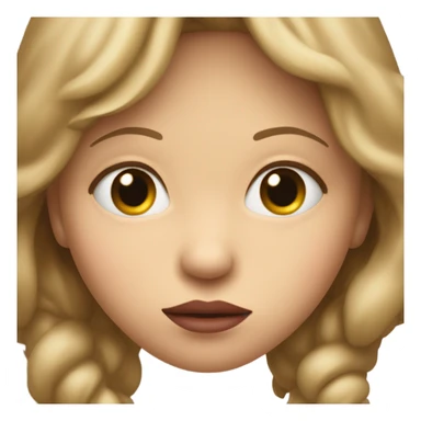 Person biting lip sticker