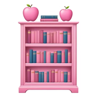 pink aesthetic book shelf sticker