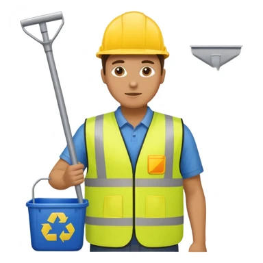 Waste Management, safety vest, trash picker sticker