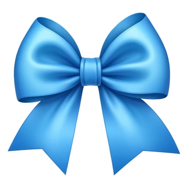 Blue bow sticker