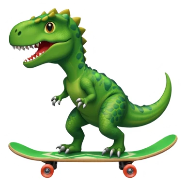Dinosaur on a skateboard sticker