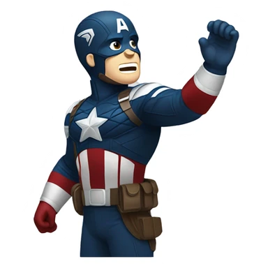 Captain america clapping his hands sticker