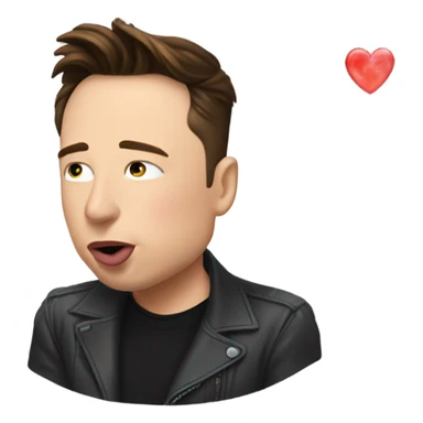 Elon musk kissing idksterling sticker