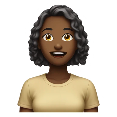 Girl with her toungue out  sticker