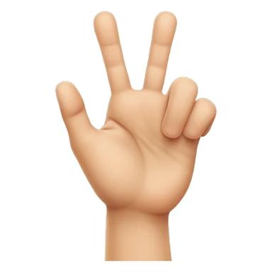 A hand with the pinky up and the rest of the fingers down sticker