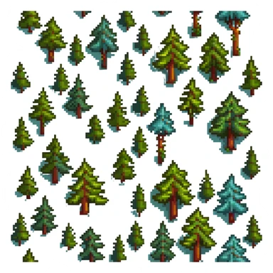 forest with pine trees sticker