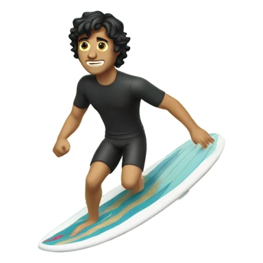 Dark haired guy surfing in Mexico ￼ sticker