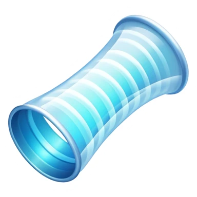 Light waves being channeled through a tube waveguide sticker