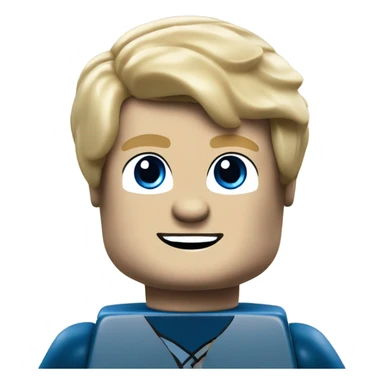 lego boy blond hair blue eyes sticker