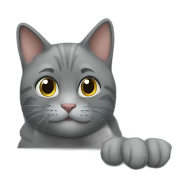 gray cat Lucky in the car sticker