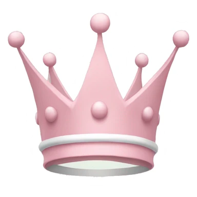 White and pastel pink crown sticker