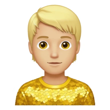 Bryan Abrams from Color Me Badd with blonde hair , yellow sequin outfit sticker