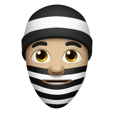 Robber with white and black stripes sticker