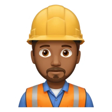 guy with brown hair and brown eyes with a goatee and short hair wearing a hard hat  sticker