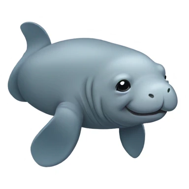 manatee with a rainbow sticker