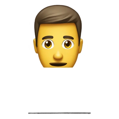 project manager sat behind computer, peering sticker