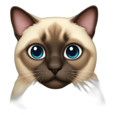 Fat Siamese cat sticker