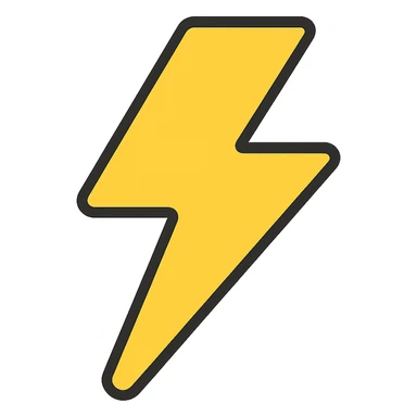 color outline icon of a lightning bolt sticker