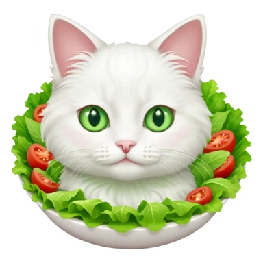 White salad cat sticker