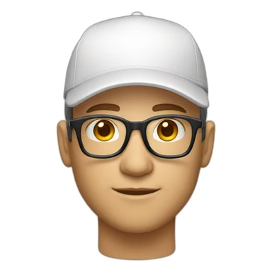 Product designer white male in cap and glasses sticker