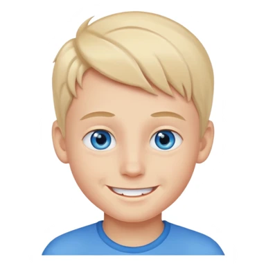 boy with a bright smile and blue eyes sticker