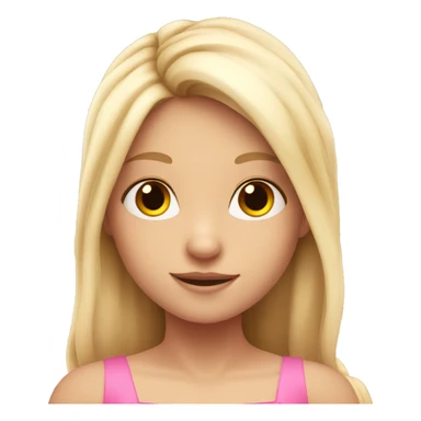 fairy with blonde long hair, pale skin, brown eyes and pink dress and pink wings  sticker