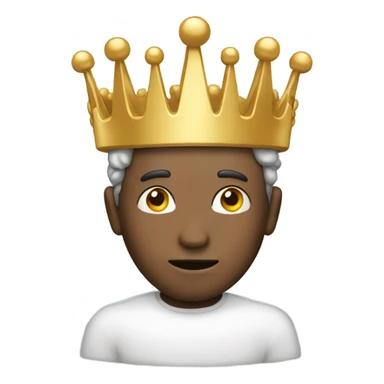 Man wearing a crown made of brain sticker