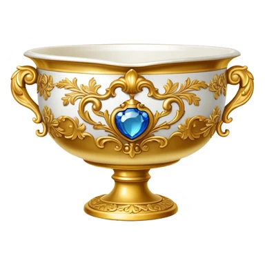 Rococo embossed punch bowl sticker