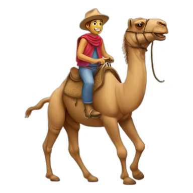 Riding camel sticker