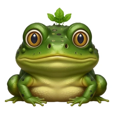 African Bullfrog with a worm on its head sticker