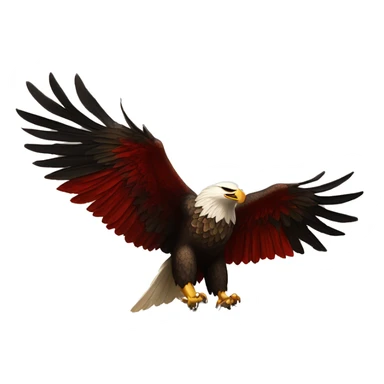 A majestic eagle with fully outstretched wings, symbolizing the supreme leader of the brotherhood. The gaze is authoritative and wise, and the red, black, and gold colors are intensified sticker