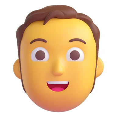 Elon Musk, 3D emoji style, expressive face sticker