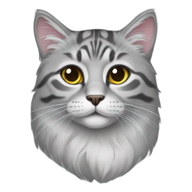 siberian grey cat sticker