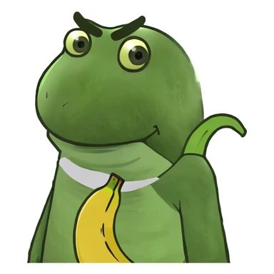 Miles as banana sticker