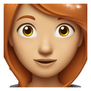 Red head girl with playful expression sticker