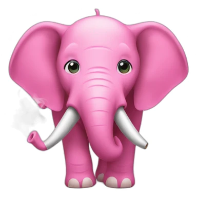 pink elephant smoke sticker