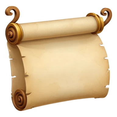create an emoji of a flying scroll sticker