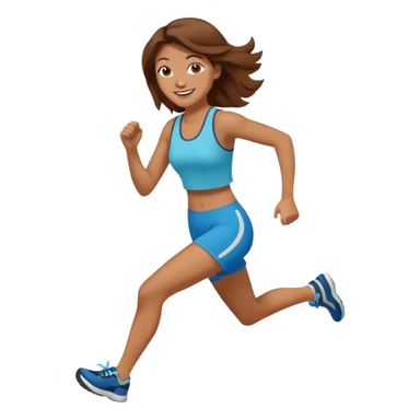 Naked woman with brown hair running sticker