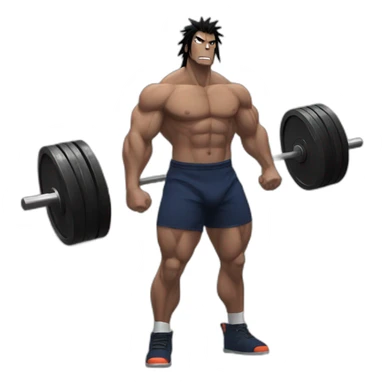Powerlifter deadlift sasuke sticker