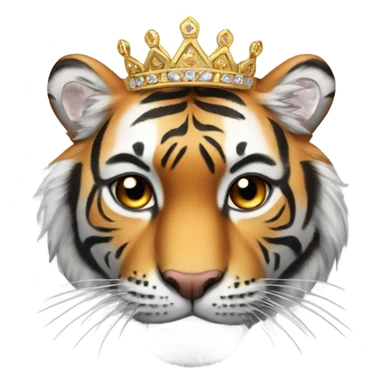Tiger with a tiara sticker