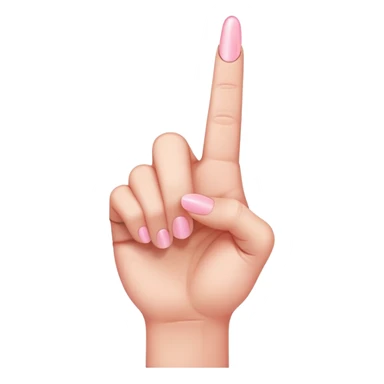 Light pink middle finger sticker