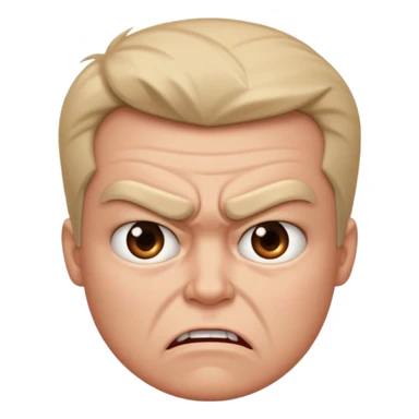 A 😡 but clam dowe but keep the face expression and make it blushing sticker