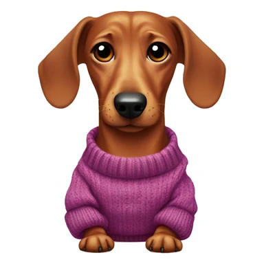 dachshund in a sweater sticker