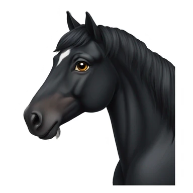 beautiful black horse sticker