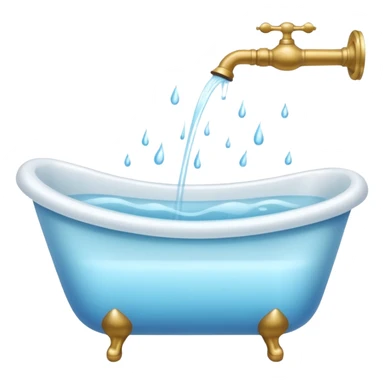 Bathtub full of water sticker